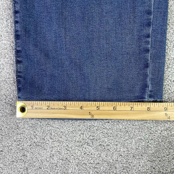 Ella Moss Jeans Women’s 6 Blue Wide Leg Cropped High Rise Medium Wash Denim Boho - Picture 13 of 14